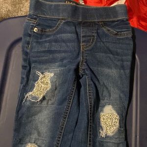 Justice mid rise legging jeans size 7 great condition